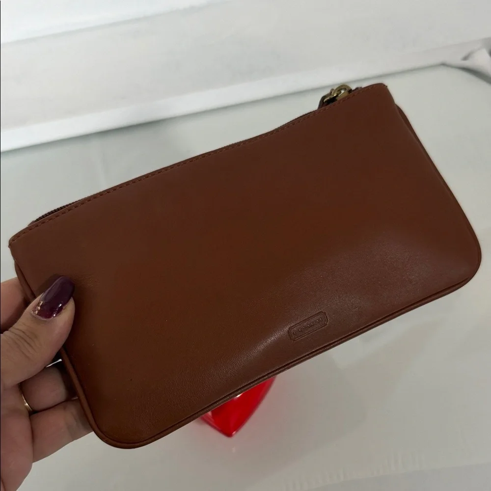Coach Tan Leather Pouch - Picture 6 of 10